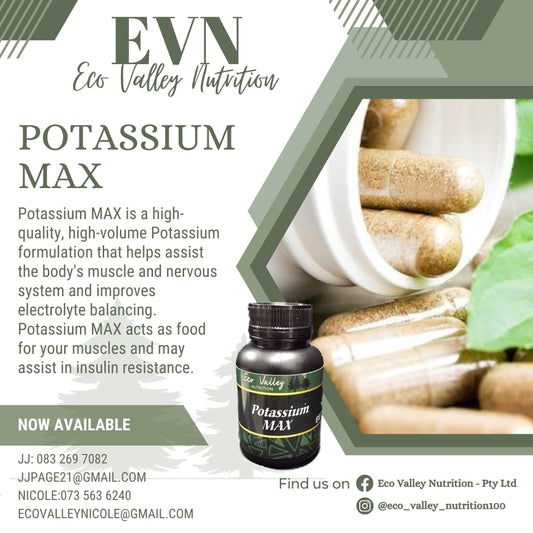 ECO VALLEY NUTRITION - Potassium MAX - 60 Capsules | One Life Health