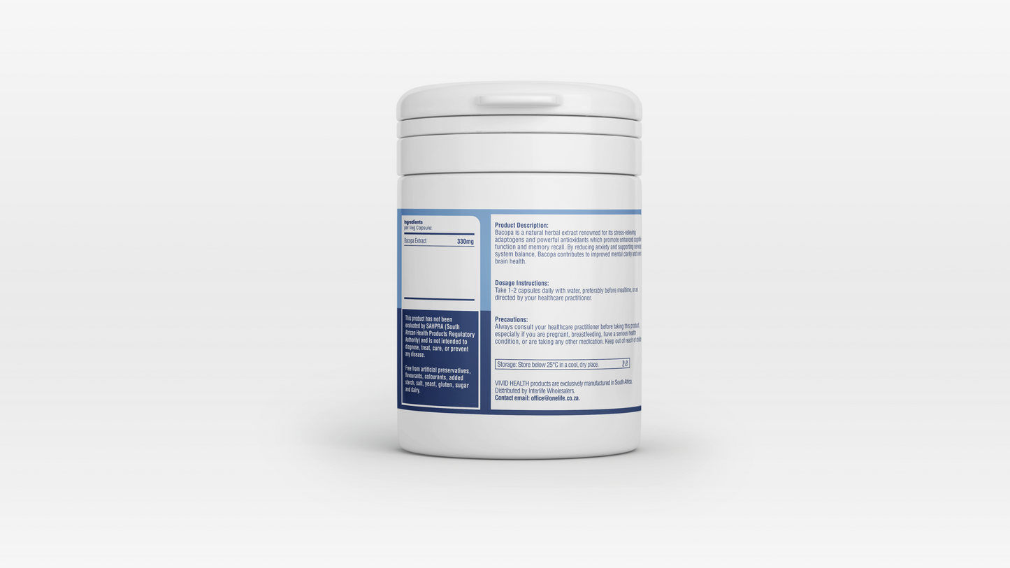 VIVID HEALTH - STAY VIVID - Bacopa 60 Capsules | One Life Health