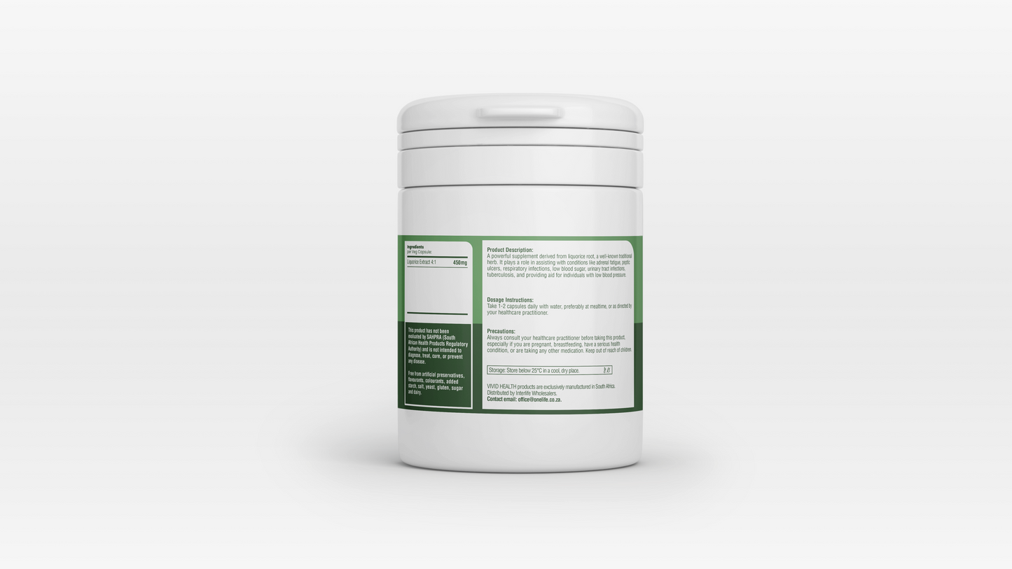 VIVID HEALTH - STAY VIVID - Liquorice Root 60 Capsules | One Life Health
