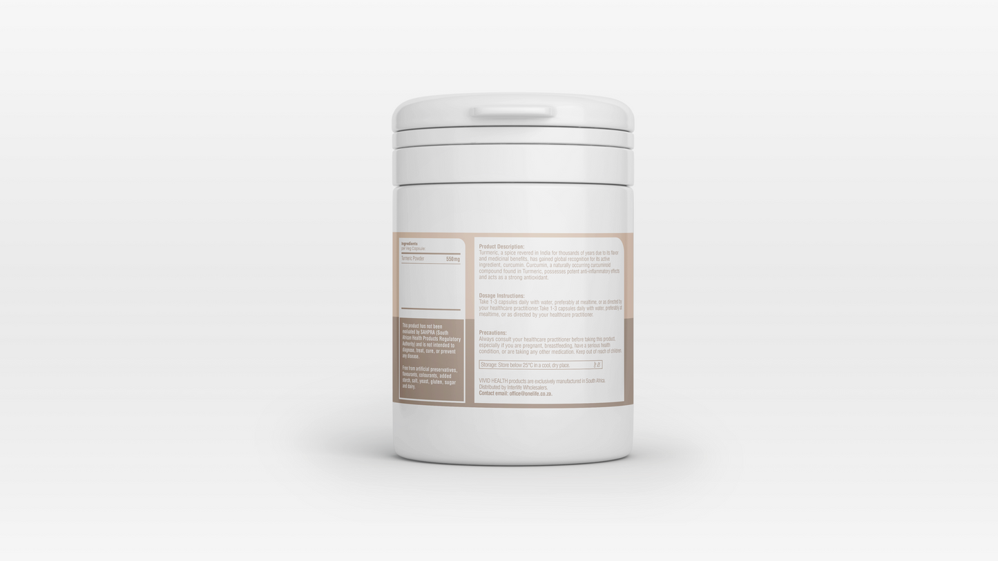 VIVID HEALTH - VIVID NOURISHMENT - Turmeric 60 Capsules | One Life Health