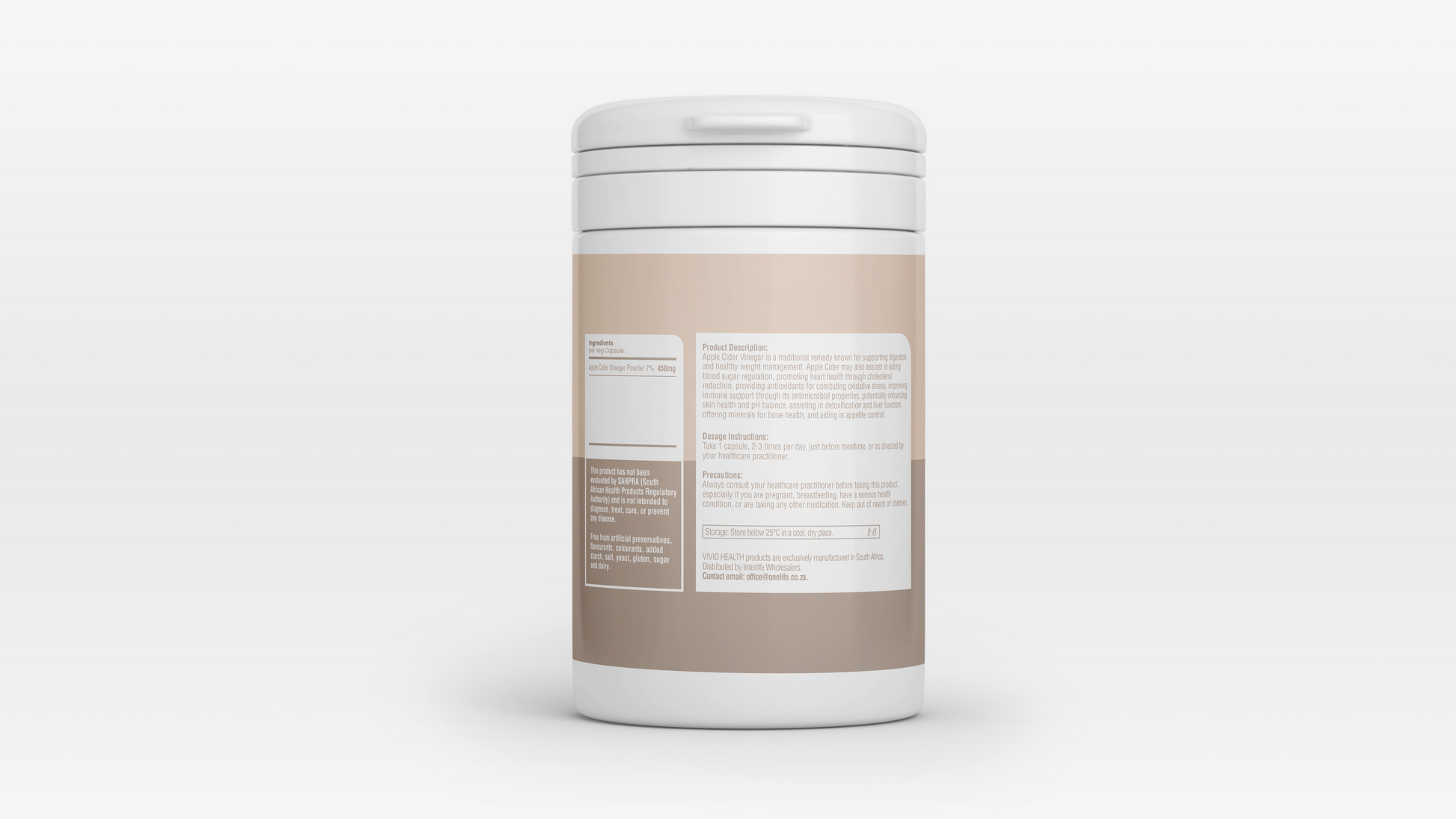 VIVID HEALTH - VIVID NOURISHMENT - Apple Cider 90 Capsules | One Life Health