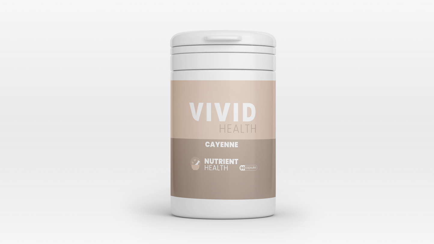 VIVID HEALTH - VIVID NOURISHMENT - Cayenne 90 Capsules | One Life Health