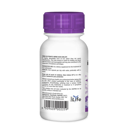 NUTRILIFE - Iron Glycinate - 30 Capsules | One Life Health