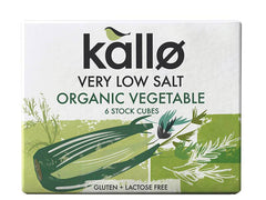 KALLO - Very Low Salt Organic Vegetable – 6 Cubes 66g