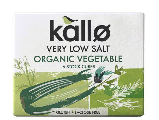 KALLO - Very Low Salt Organic Vegetable – 6 Cubes 66g | One Life Health