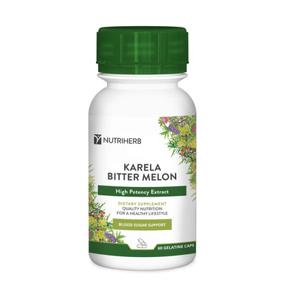 NUTRIHERB - Karela-Bitter Melon 60 Capsules | One Life Health