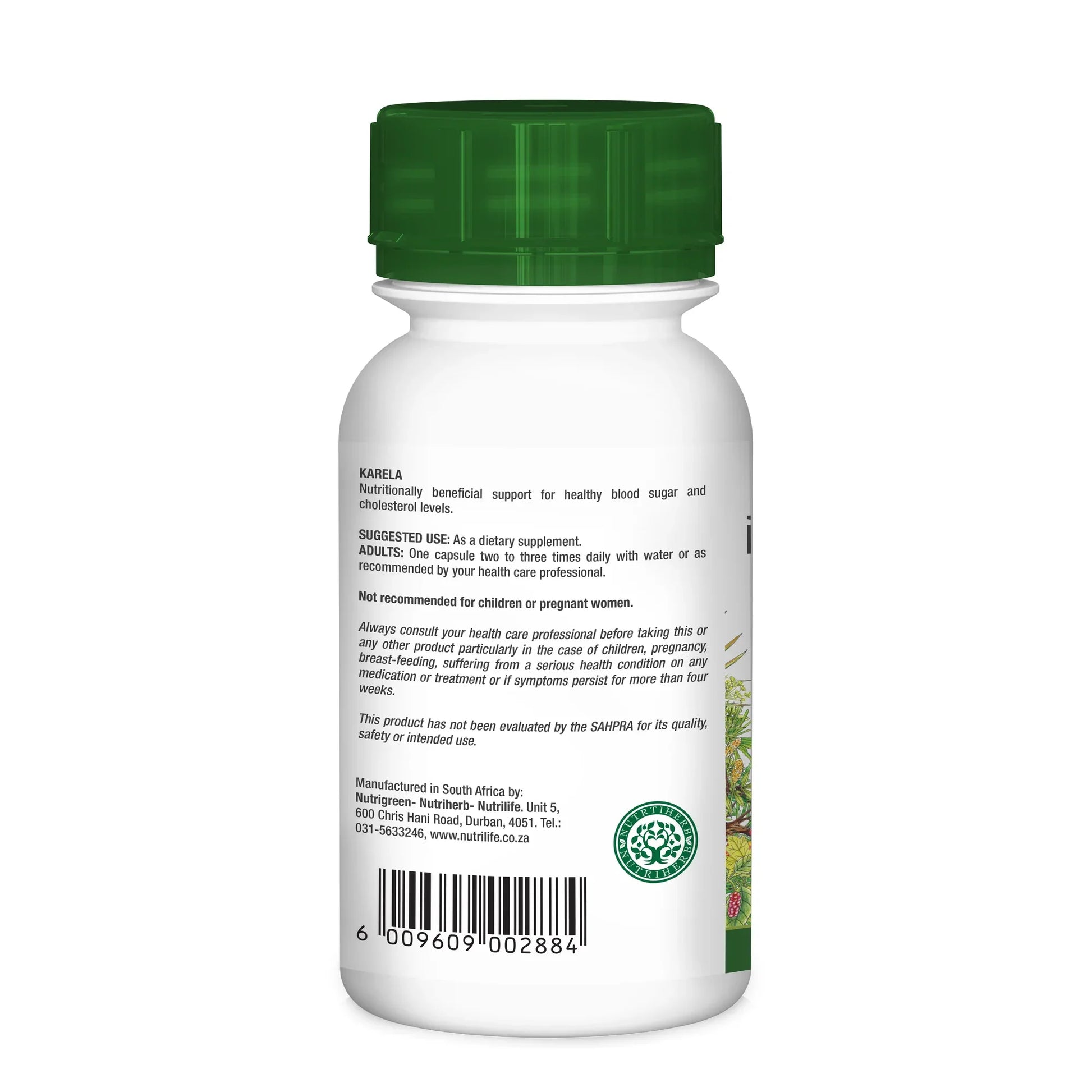 NUTRIHERB - Karela-Bitter Melon 60 Capsules | One Life Health