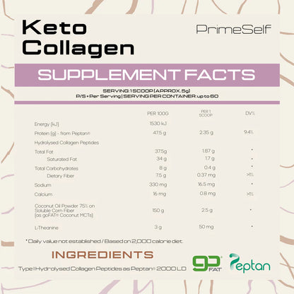 PRIMESELF - Keto Collagen - 300g | One Life Health