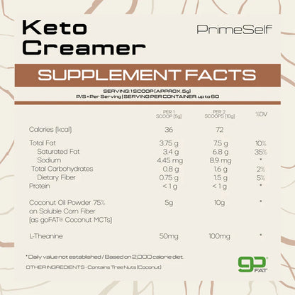 PRIMESELF - Keto Creamer - 300g | One Life Health