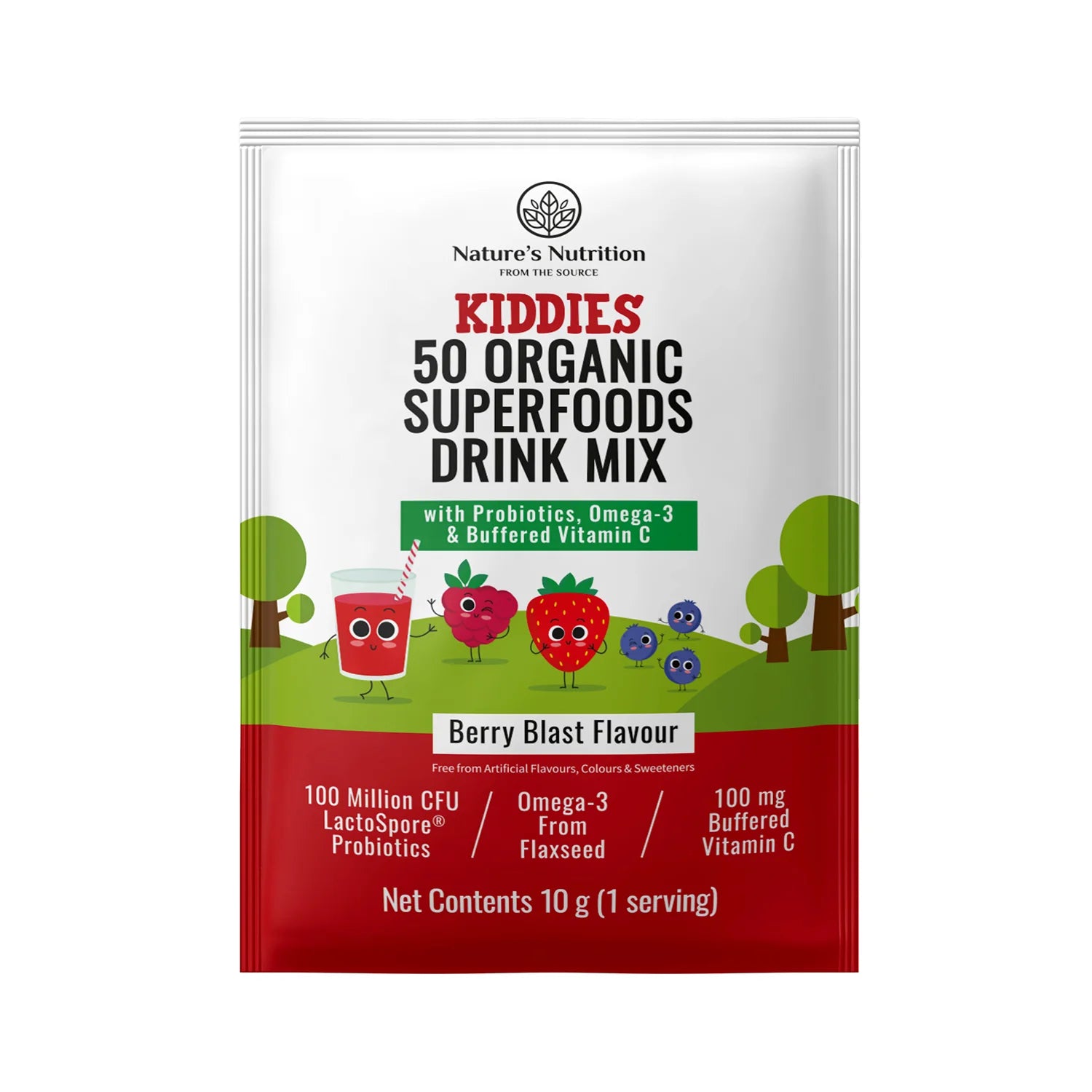NATURE'S NUTRITION - Kiddies Superfoods Drink Mix Berry Blast Sachets | One Life Health