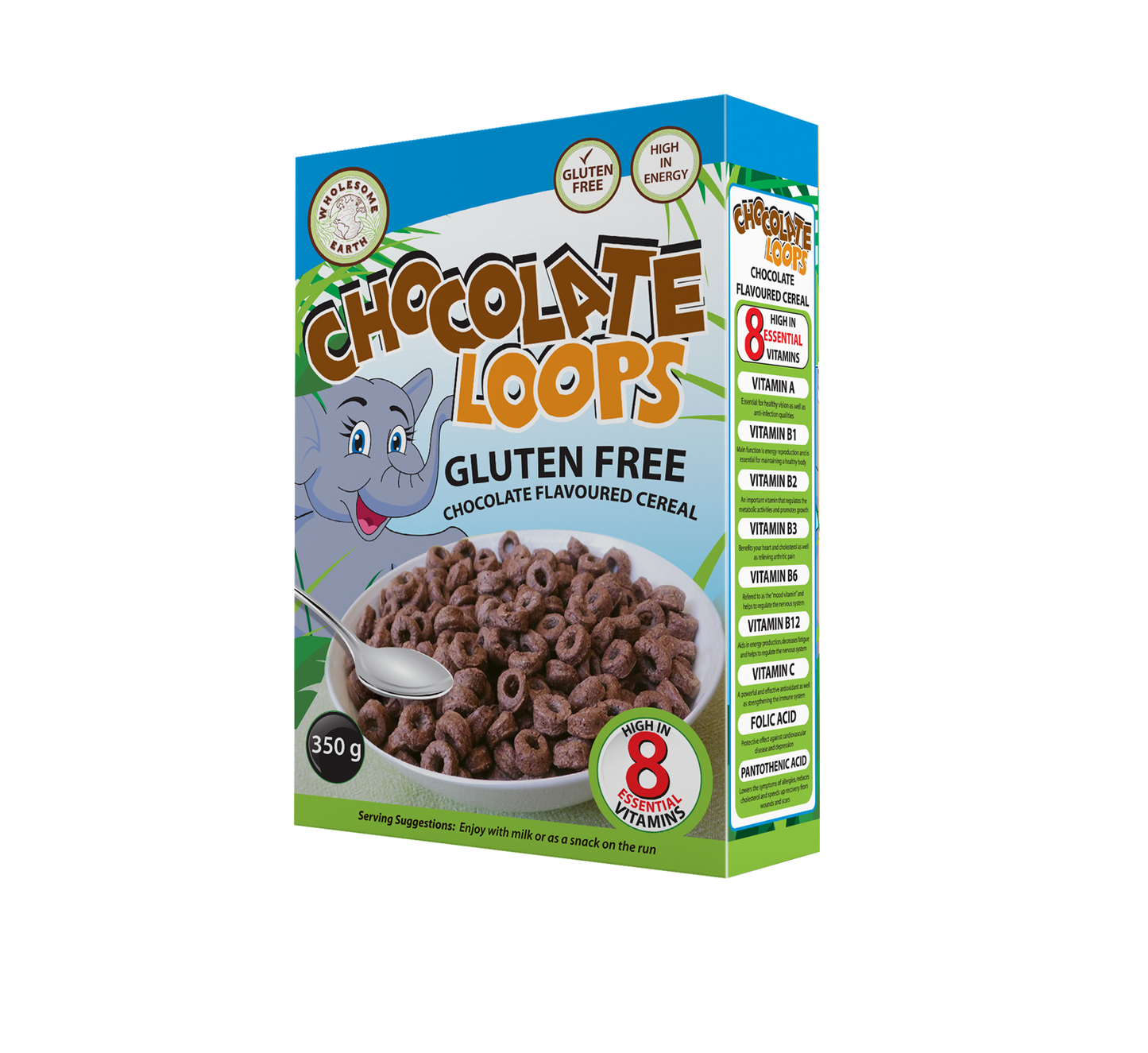 WHOLESOME EARTH - Chocolate Loops Cereal Gluten Free - 350g | One Life Health