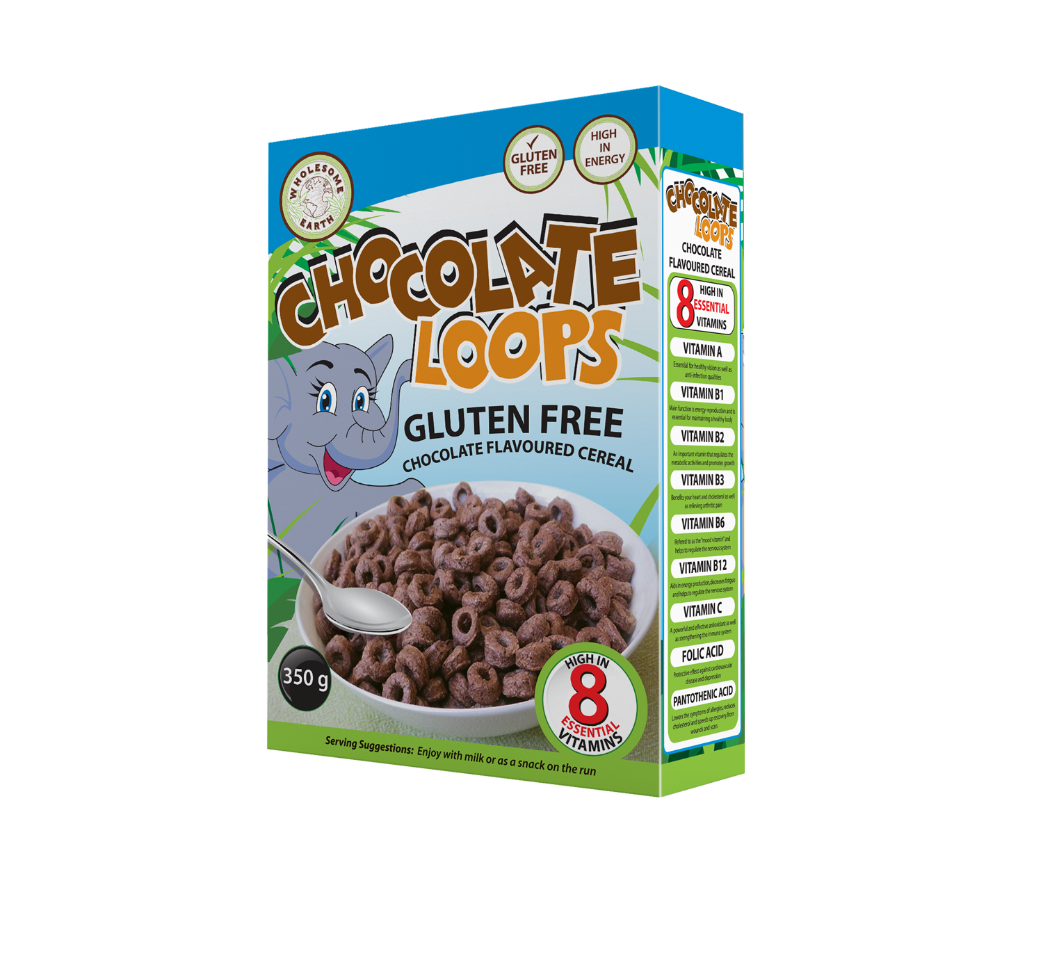 WHOLESOME EARTH - Chocolate Loops Cereal Gluten Free - 350g | One Life Health