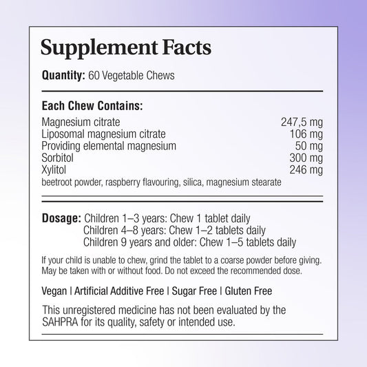 PHYTOCEUTICS - Phytopure® Magnesium Kids Chews - 60 Chewable Tablets