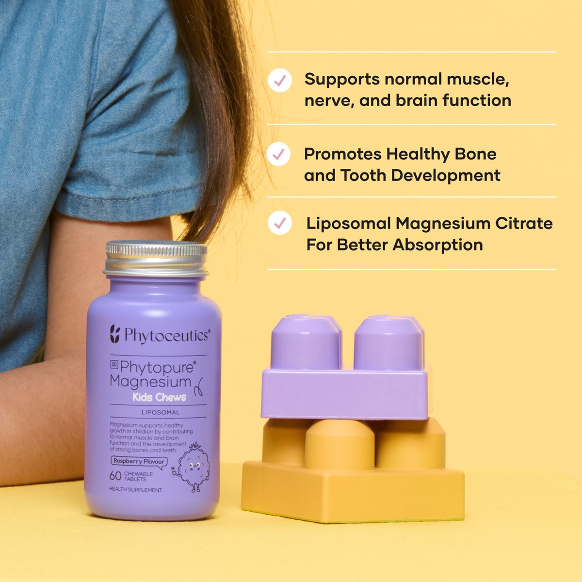 PHYTOCEUTICS - Phytopure® Magnesium Kids Chews - 60 Chewable Tablets