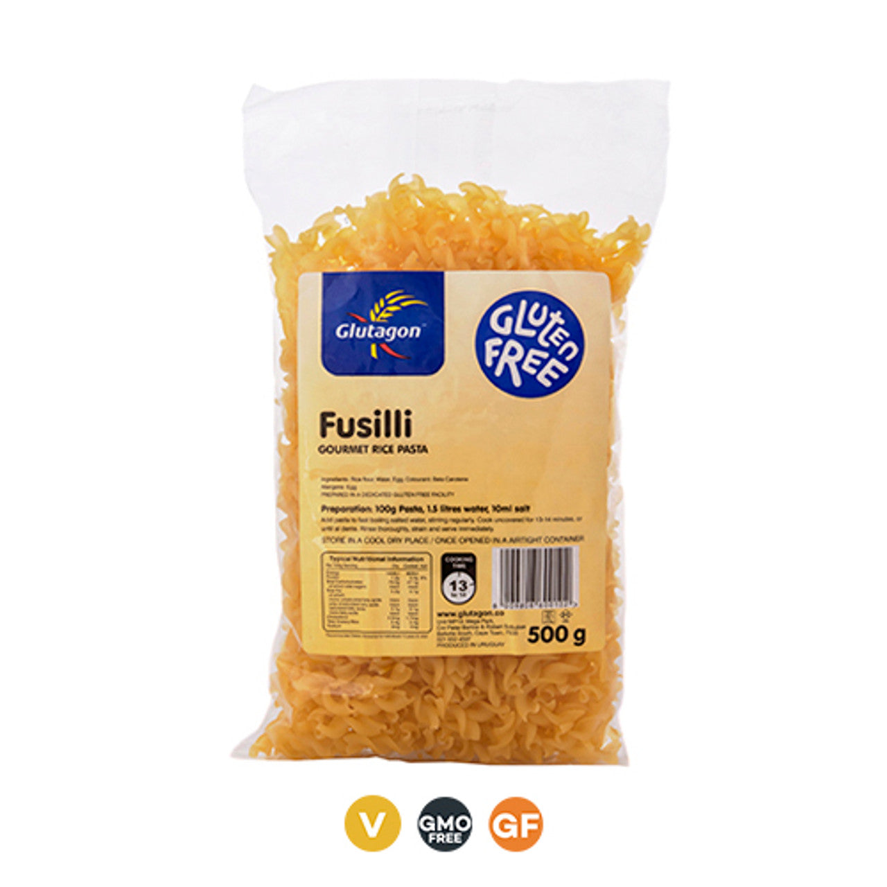 GLUTAGON - Fusilli Rice Pasta  - 500g | One Life Health