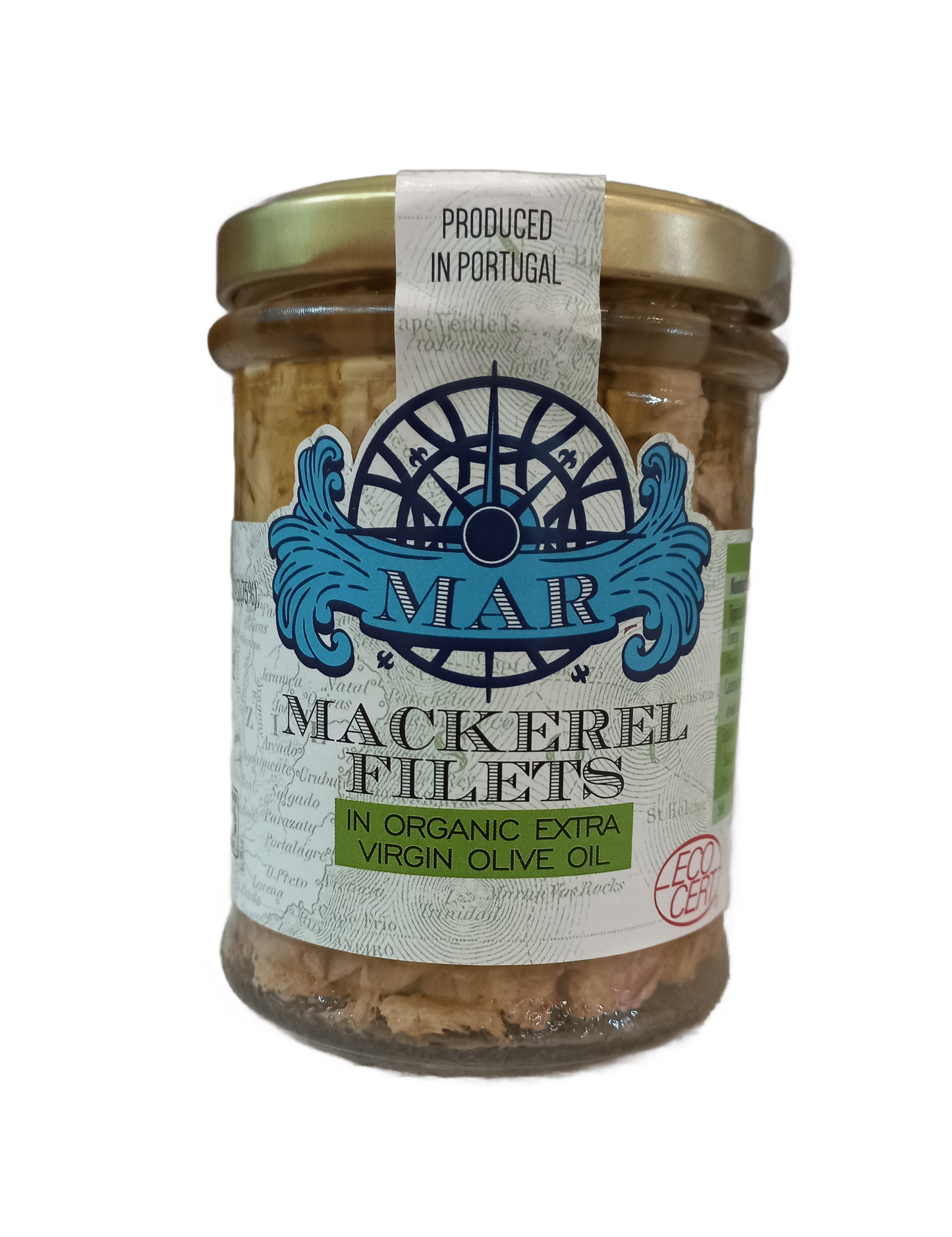 MAR - Mackerel Fillets in Organic Extra Virgin Olive Oil - 190g Jar | One Life Health