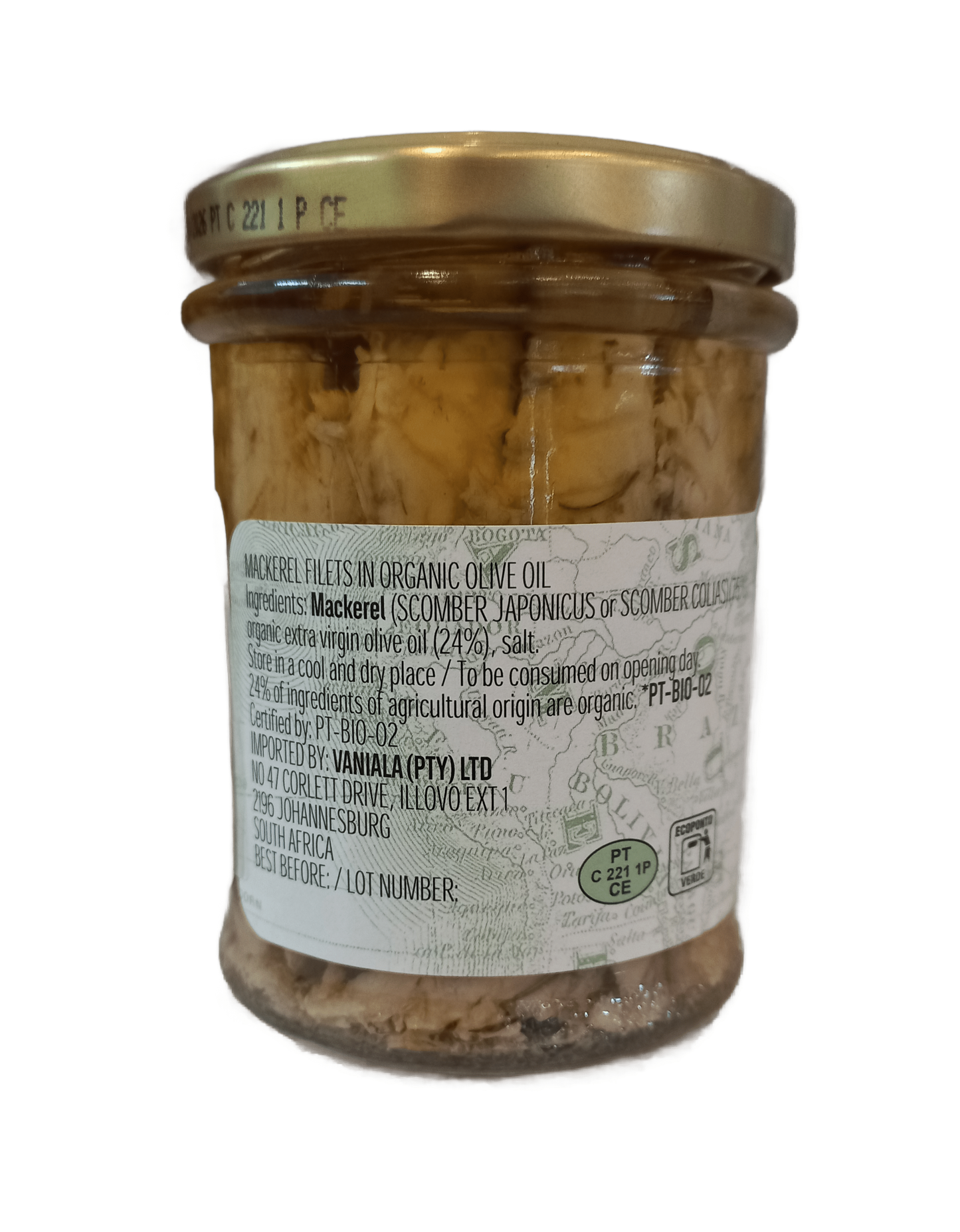 MAR - Mackerel Fillets in Organic Extra Virgin Olive Oil - 190g Jar | One Life Health