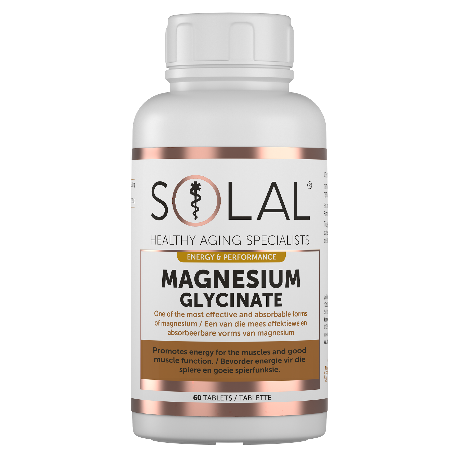 SOLAL - Magnesium Glycinate - 60 Tablets | One Life Health