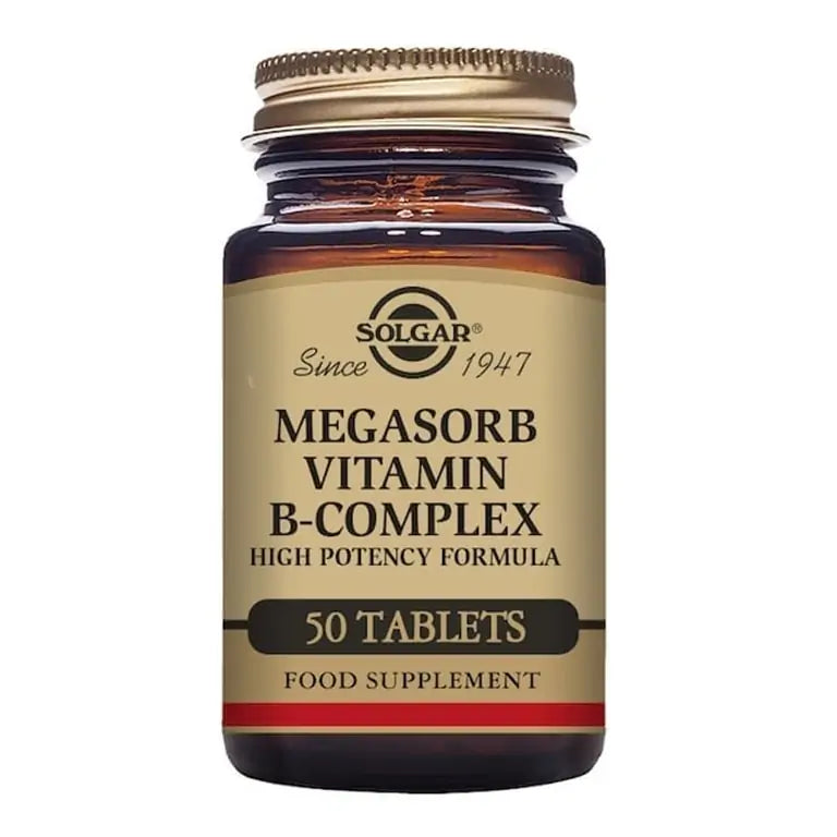 SOLGAR - Megasorb Vitamin B-Complex - 50 Tablets | One Life Health