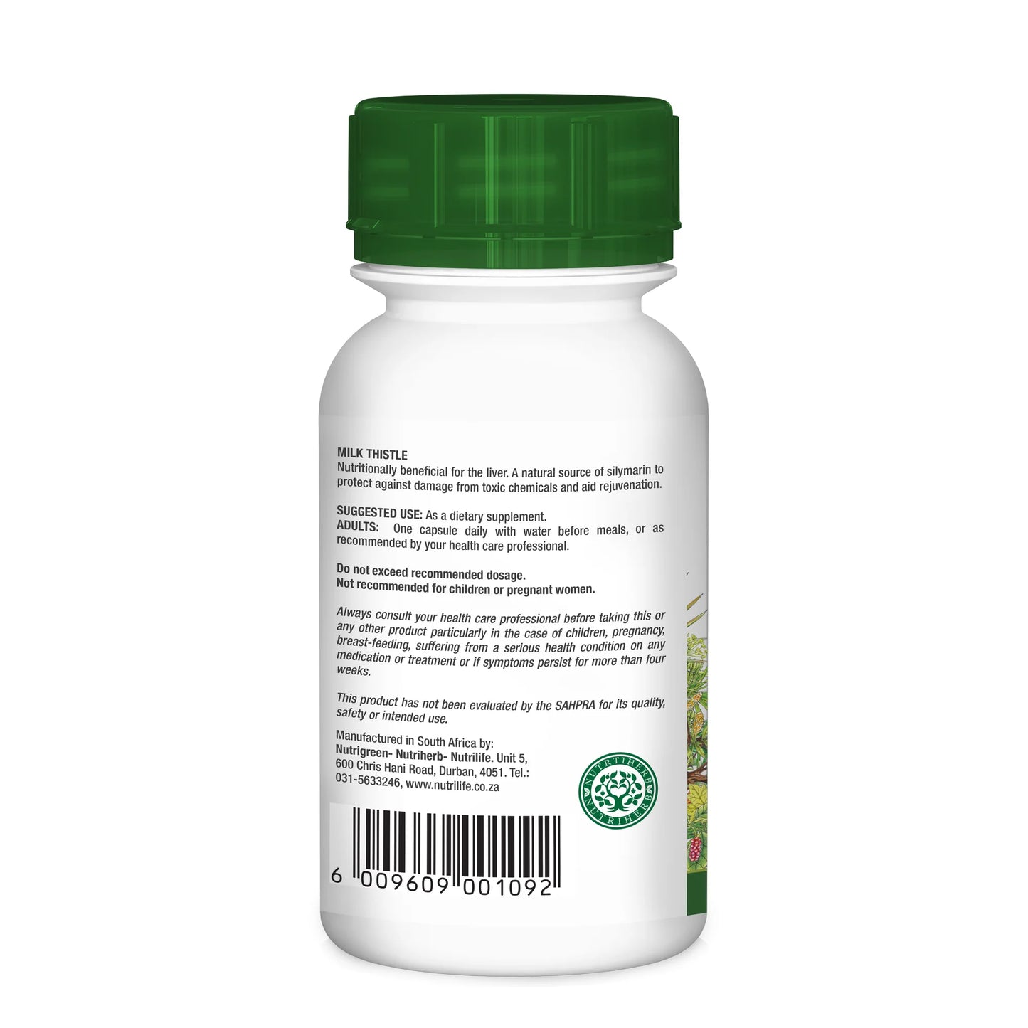 NUTRIHERB - Milk Thistle - High Potency 60 Capsules | One Life Health