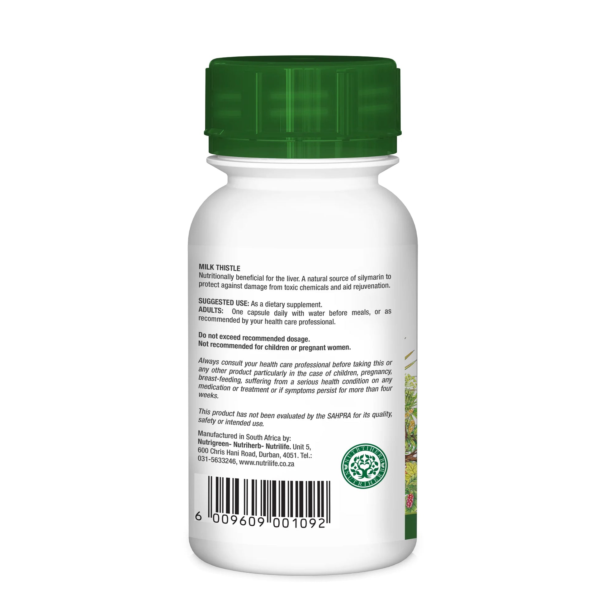 NUTRIHERB - Milk Thistle - High Potency 60 Capsules | One Life Health