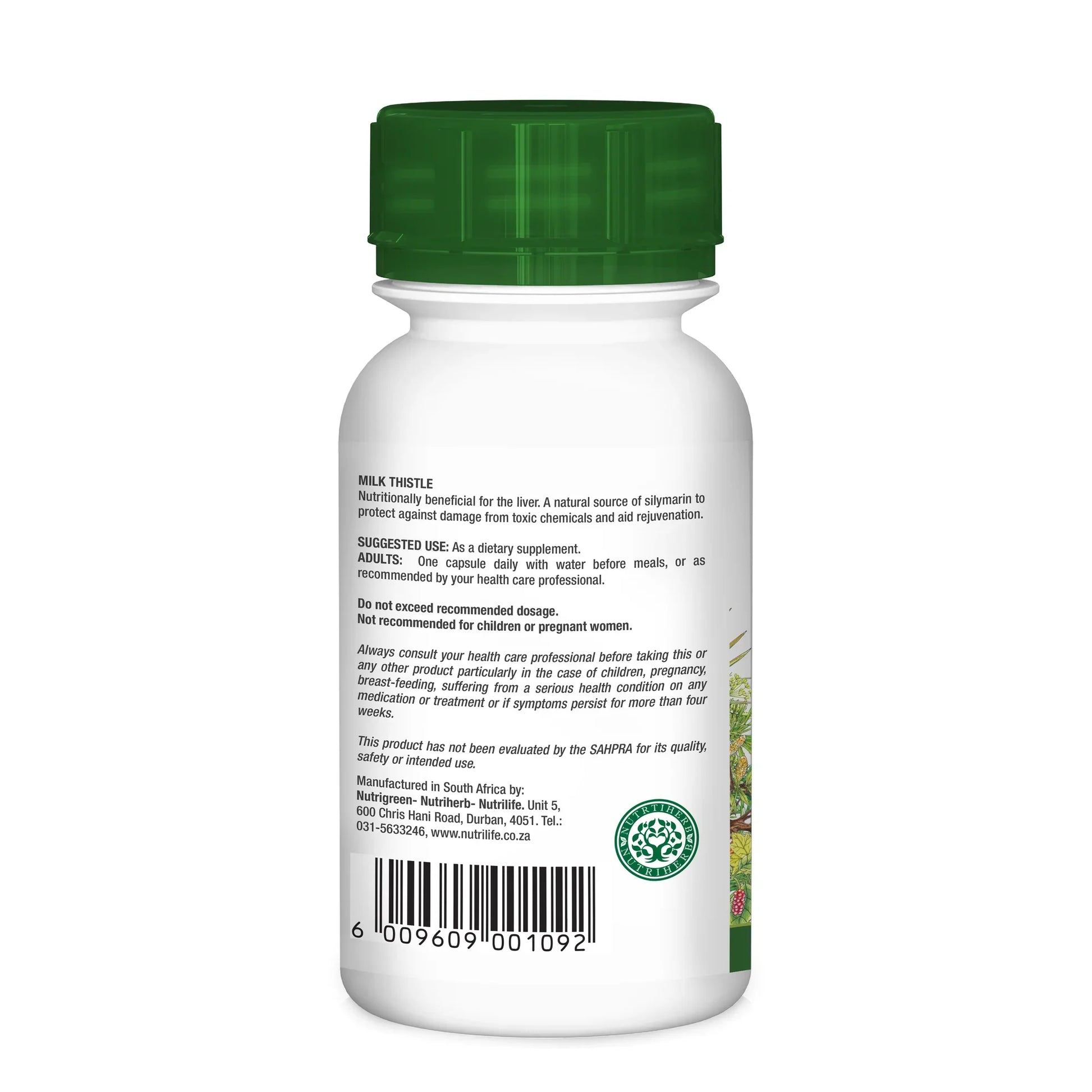 NUTRIHERB - Milk Thistle - High Potency 60 Capsules | One Life Health
