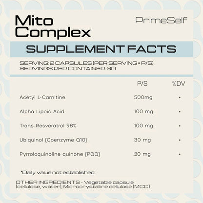 PRIMESELF - Mito Complex - 60 Veg Capsules | One Life Health