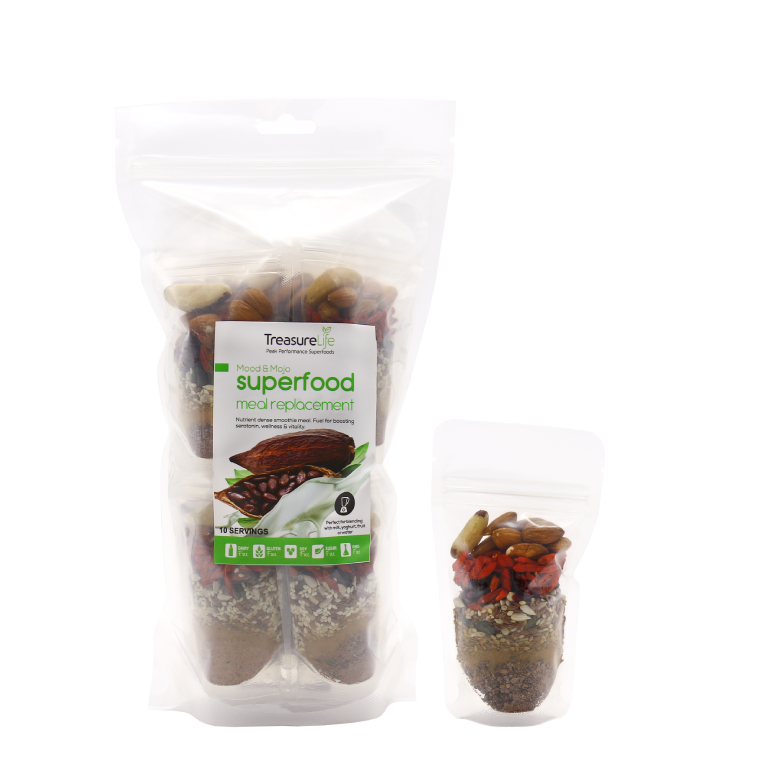 TREASURE LIFE - Mood & Mojo Superfood Meal Replacement - 78g x 10 Servings | One Life Health