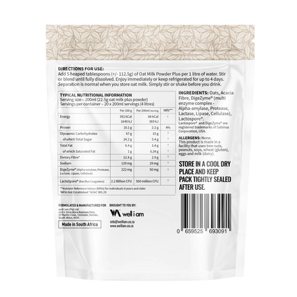 NATURE'S NUTRITION - Oat Milk Powder Plus - 450g | One Life Health