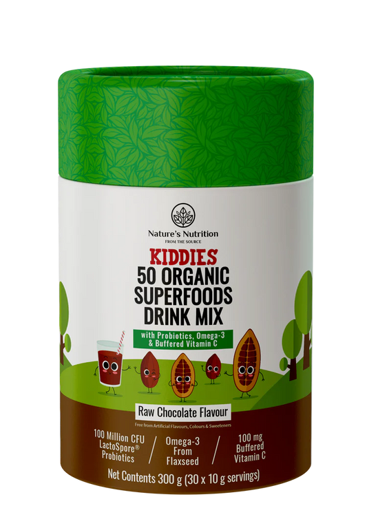 NATURE'S NUTRITION - Kiddies Superfoods Drink Mix Raw Chocolate 400g | One Life Health
