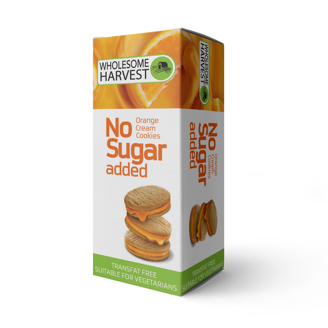 WHOLESOME HARVEST - Orange Cream Cookies No Sugar Added - 75g | One Life Health