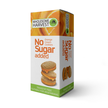 WHOLESOME HARVEST - Orange Cream Cookies No Sugar Added - 75g | One Life Health