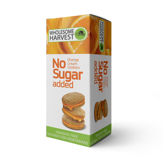 WHOLESOME HARVEST - Orange Cream Cookies No Sugar Added - 75g | One Life Health