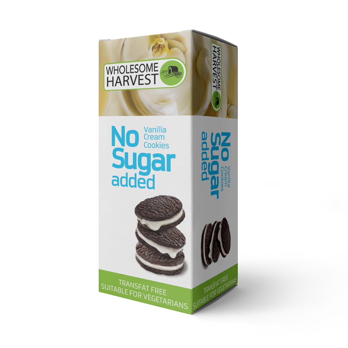 WHOLESOME HARVEST - Vanilla Cream Cookies No Sugar Added - 75g | One Life Health