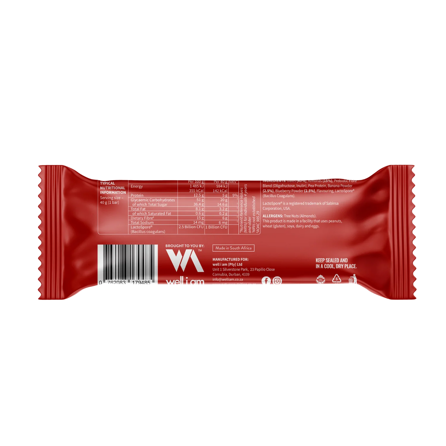 NATURE'S NUTRITION - Bare Bar Berry Banana - 40g | One Life Health