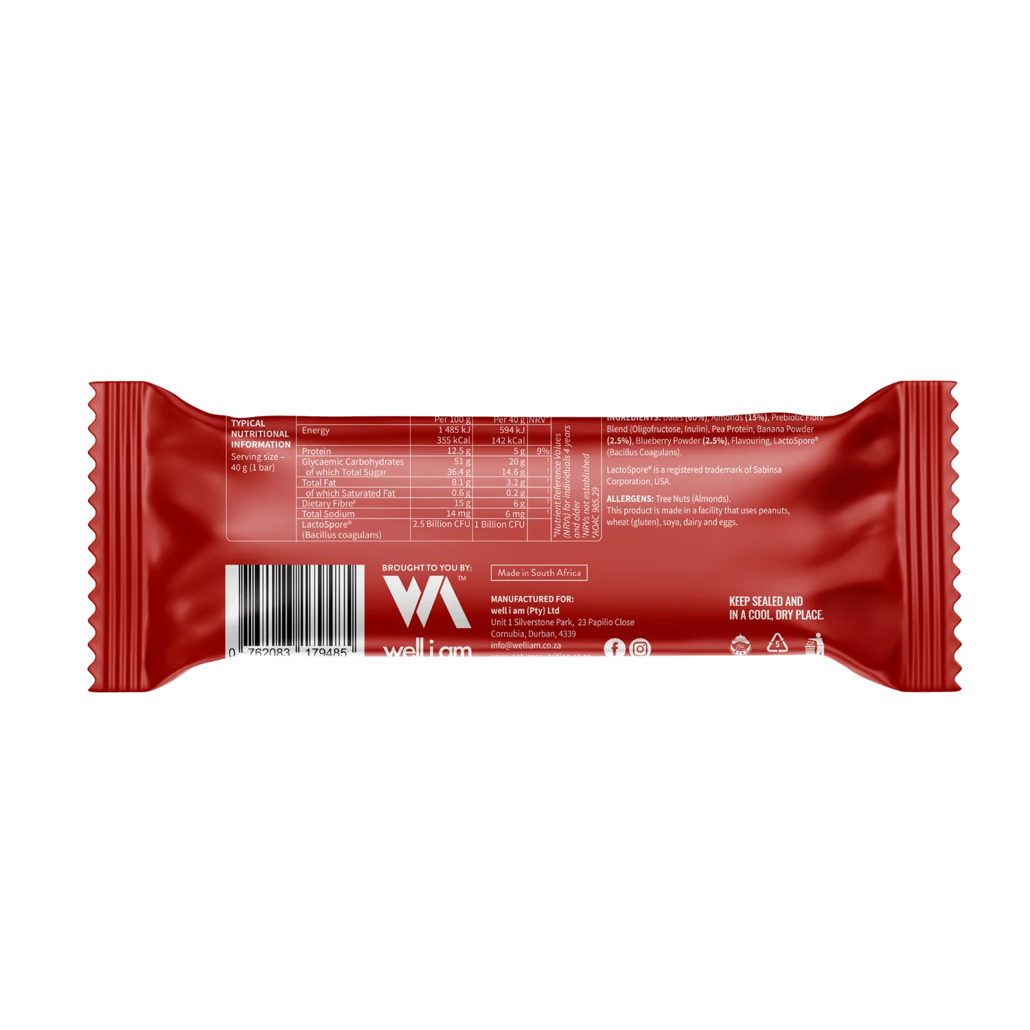 NATURE'S NUTRITION - Bare Bar Berry Banana - 40g | One Life Health