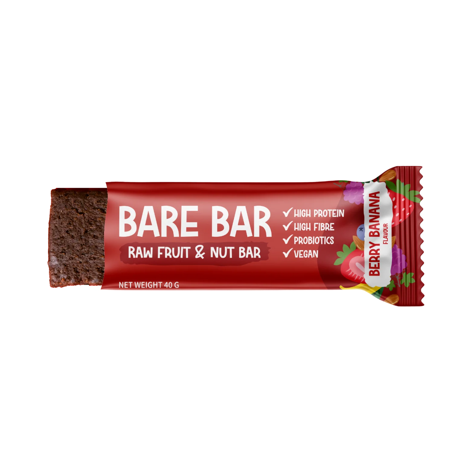 NATURE'S NUTRITION - Bare Bar Berry Banana - 40g | One Life Health