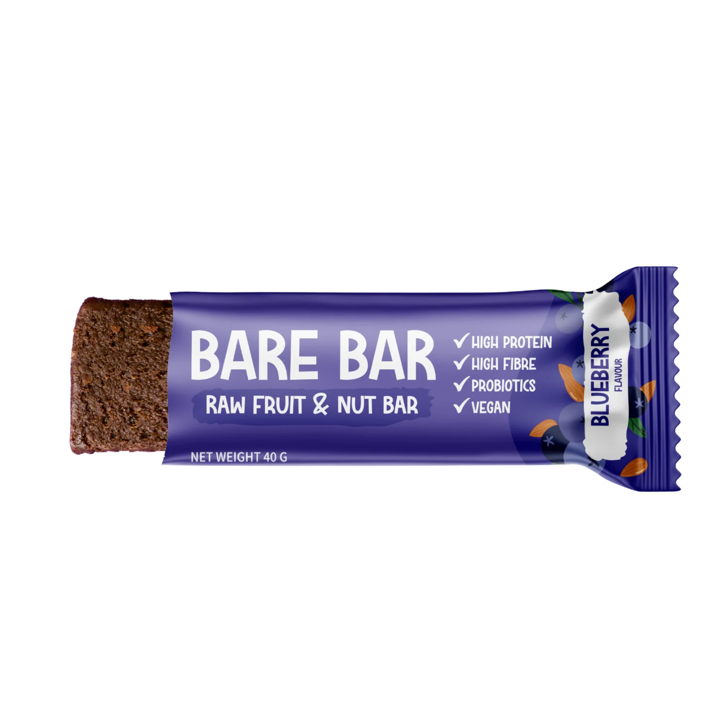 NATURE'S NUTRITION - Bare Bar Blueberry - 40g | One Life Health