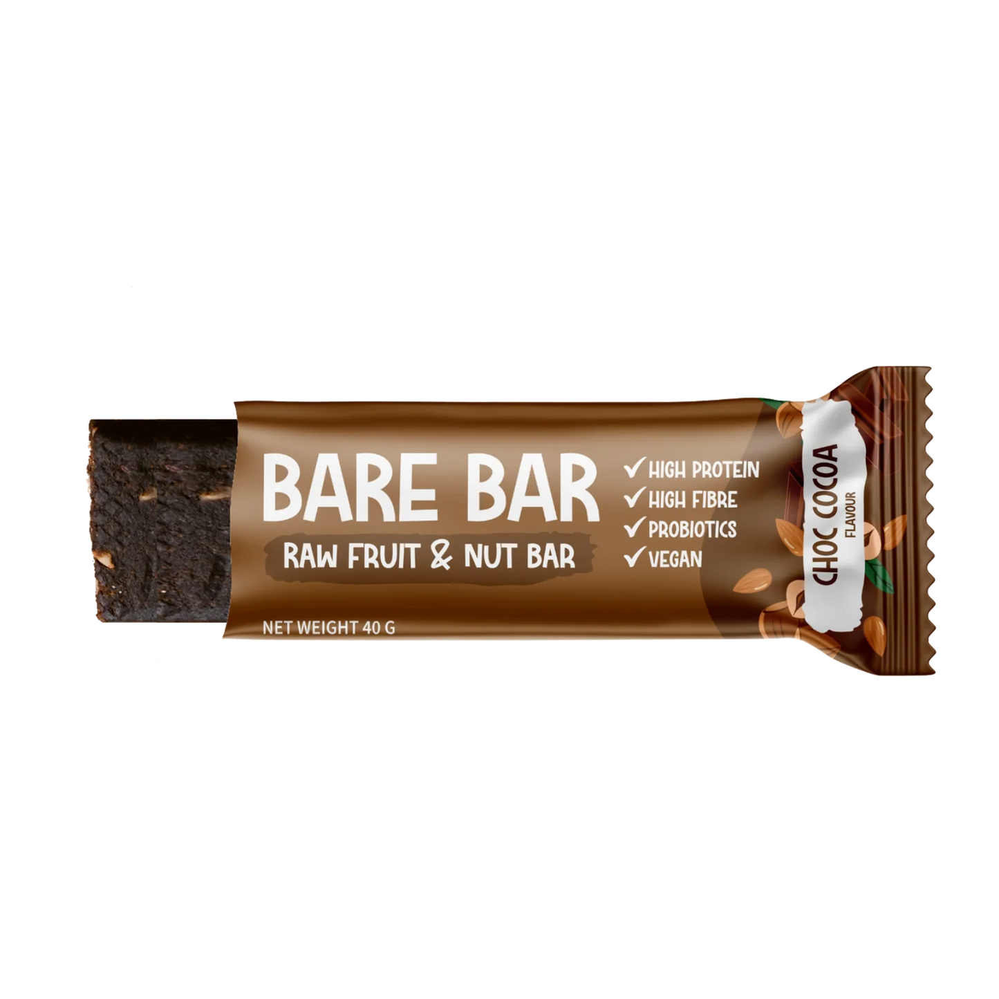 NATURE'S NUTRITION - Bare Bar Choc Cocoa - 40g | One Life Health