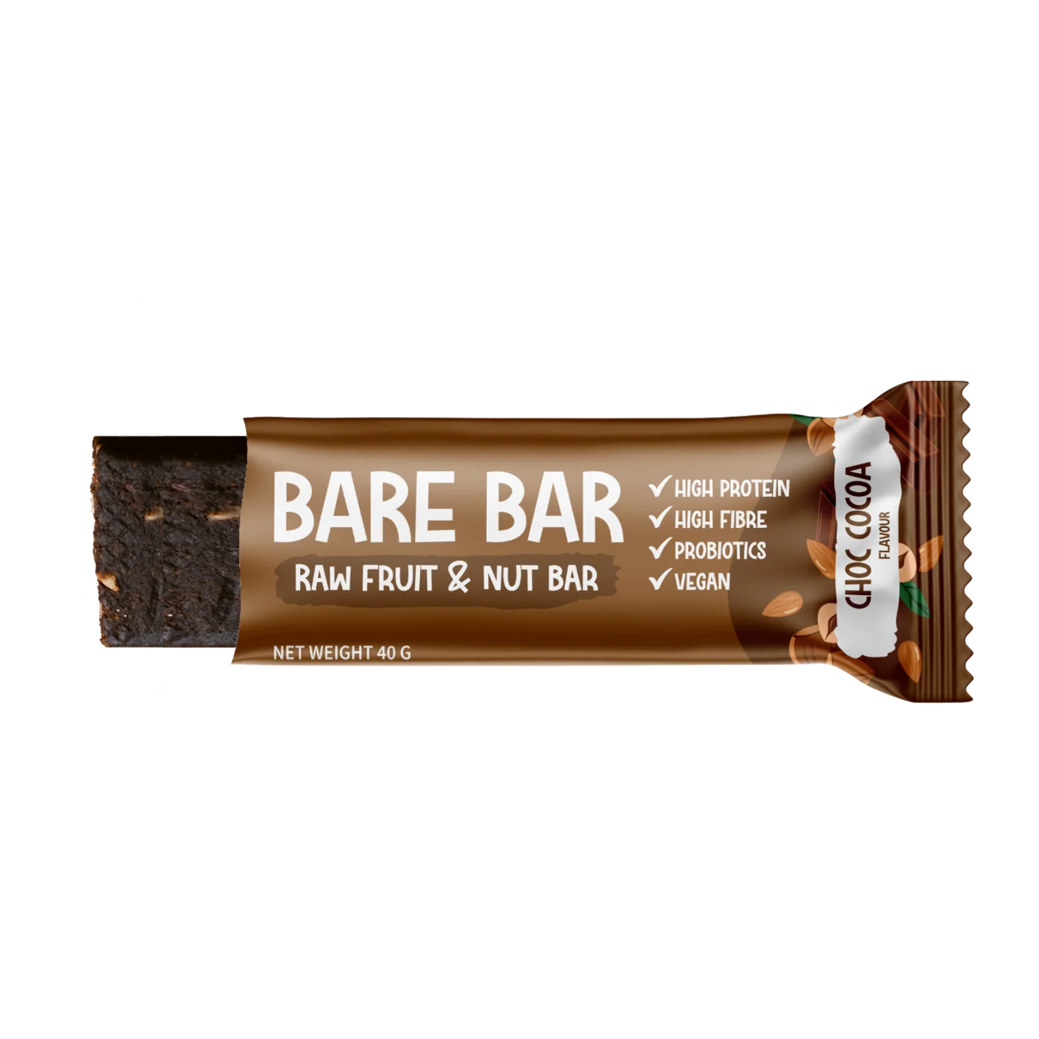 NATURE'S NUTRITION - Bare Bar Choc Cocoa - 40g | One Life Health