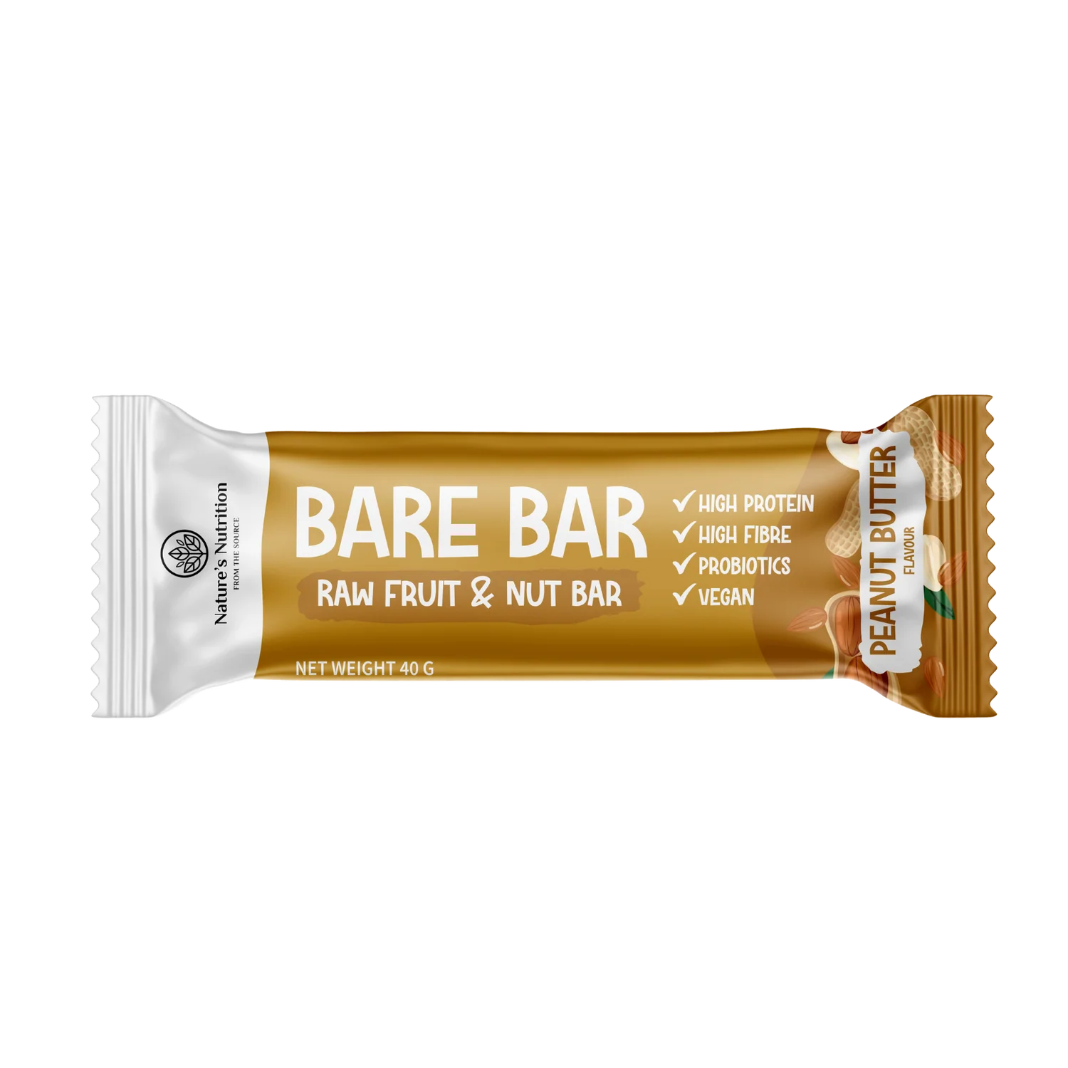 NATURE'S NUTRITION - Bare Bar Peanut Butter - 40g | One Life Health