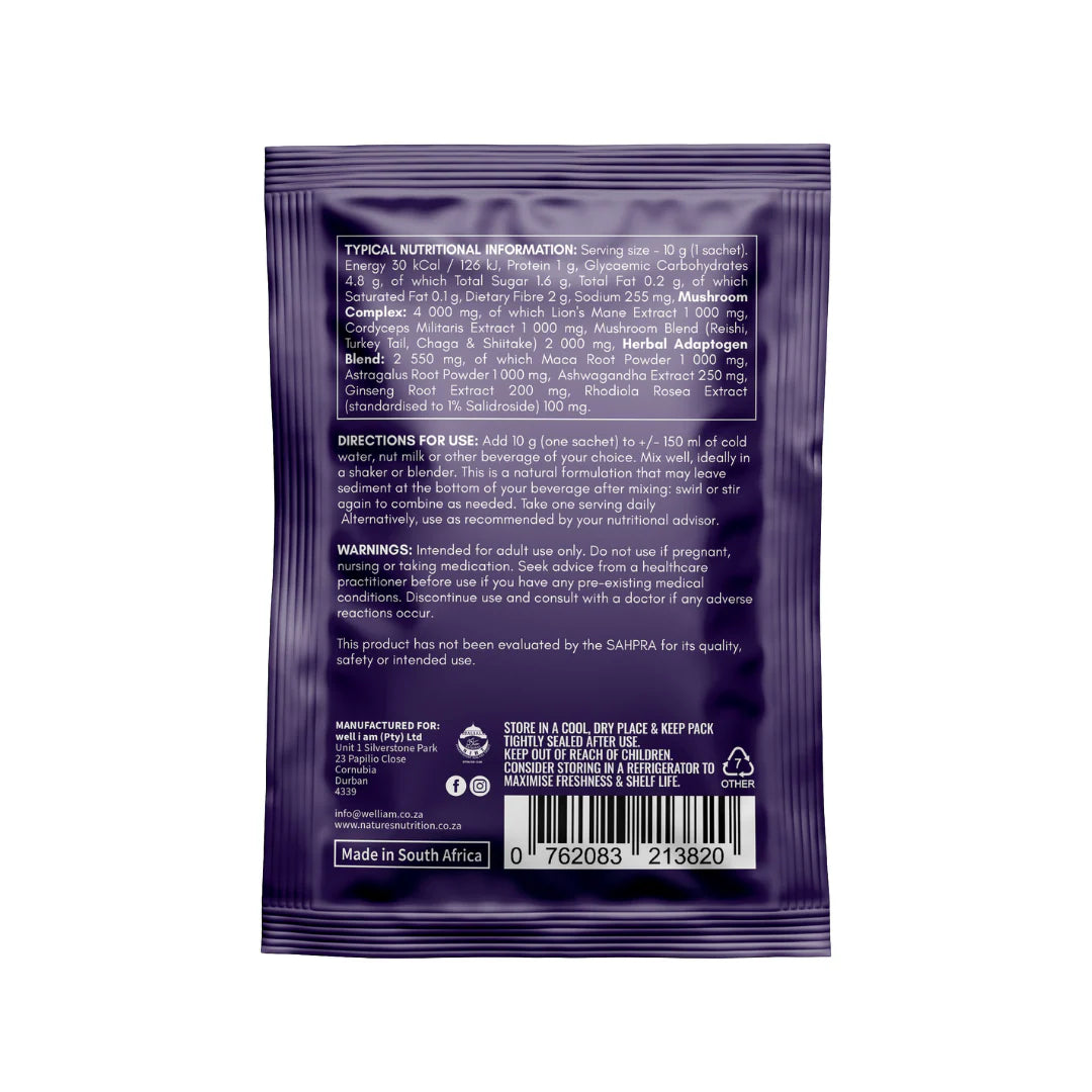 NATURE'S NUTRITION - Mega Shrooms and Adaptogens - 10g Sachet | One Life Health