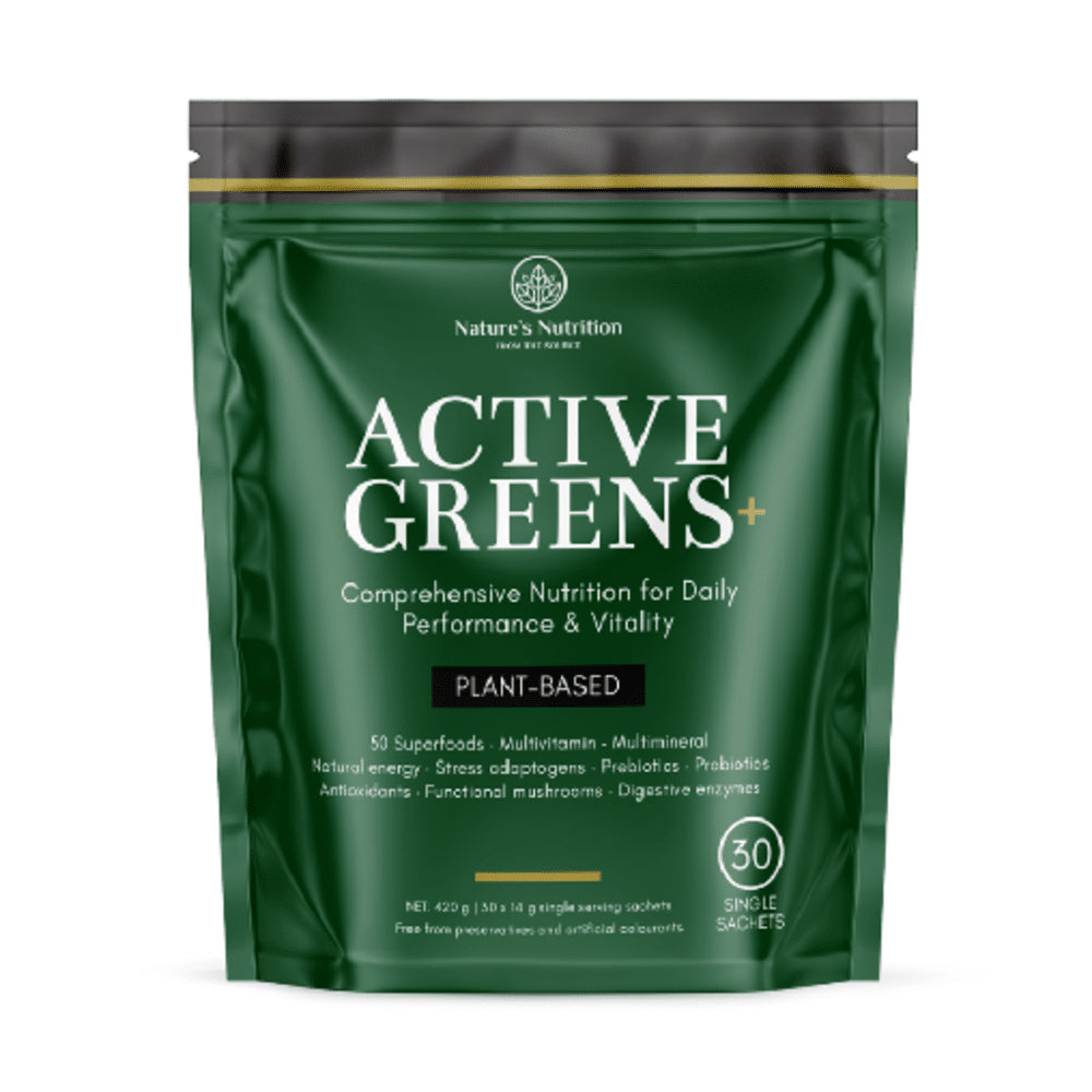 NATURE'S NUTRITION - Active Greens+  - 420g (30×14g Sachets) | One Life Health