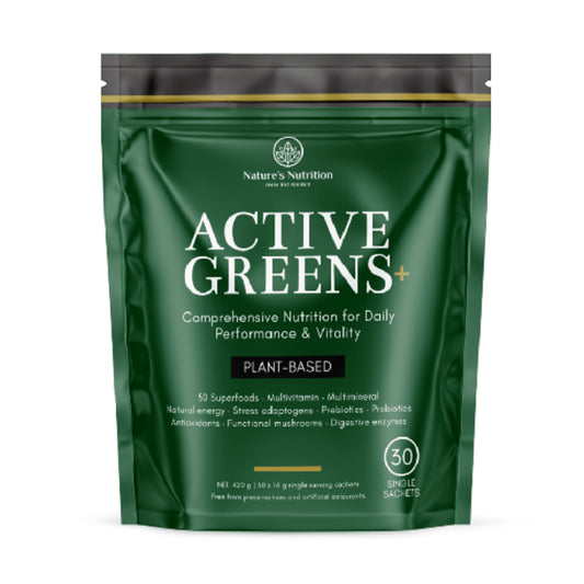 NATURE'S NUTRITION - Active Greens+  - 420g (30×14g Sachets) | One Life Health