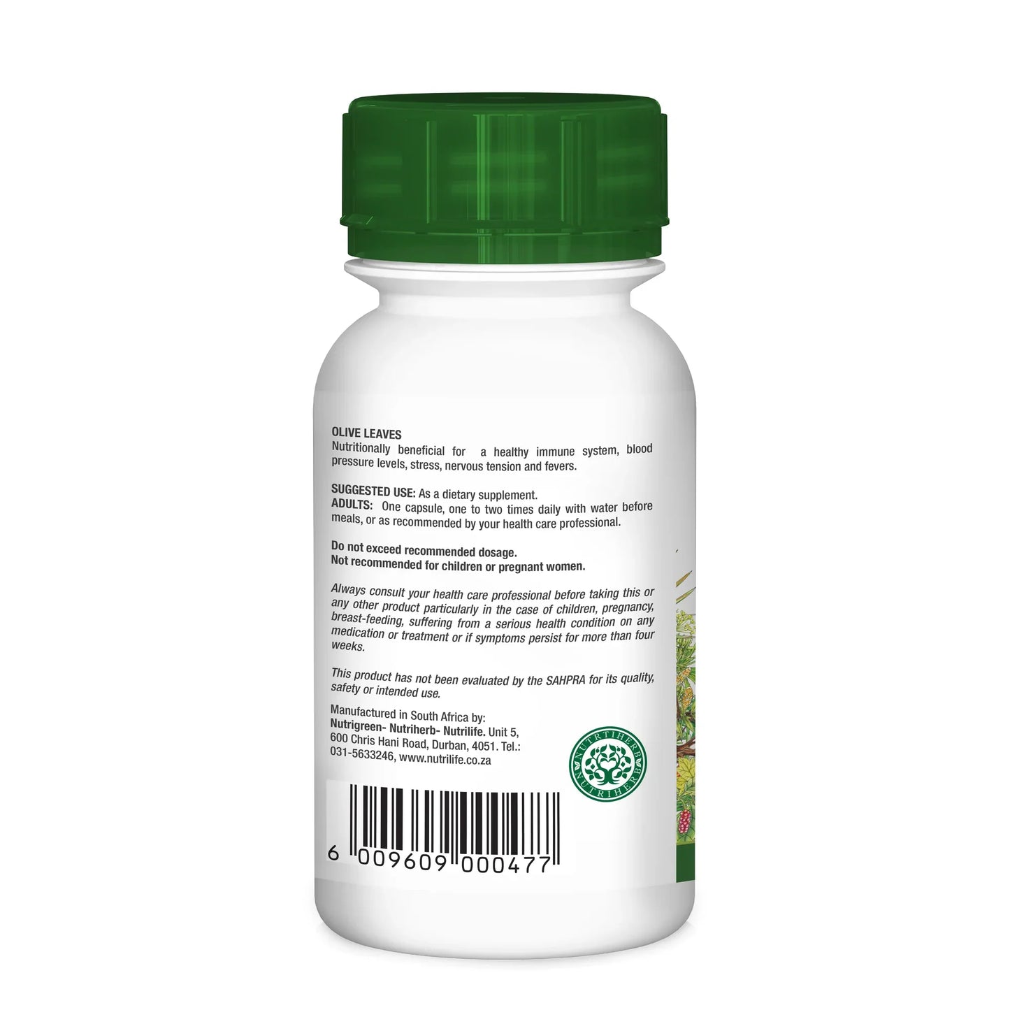 NUTRIHERB - Olive Leaf 60 Capsules | One Life Health