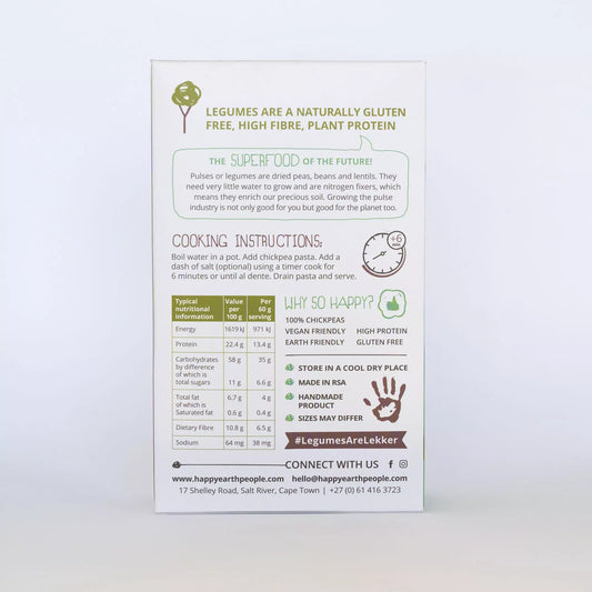 HAPPY EARTH PEOPLE - Chickpea Fusilli pasta – 250g | One Life Health