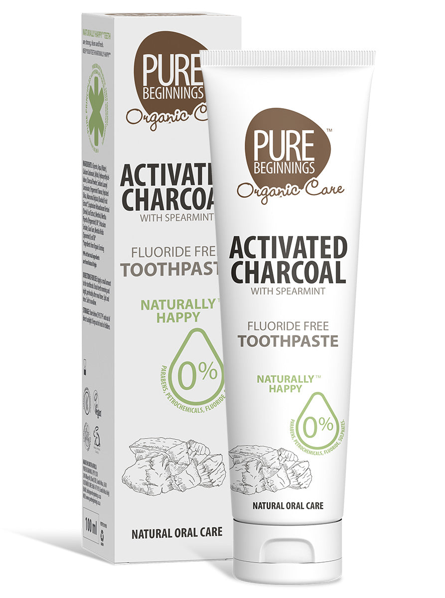 PURE BEGINNINGS - Activated Charcoal with Spearmint Toothpaste - 100ml | One Life Health