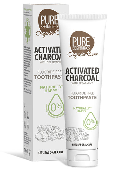 PURE BEGINNINGS - Activated Charcoal with Spearmint Toothpaste - 100ml | One Life Health