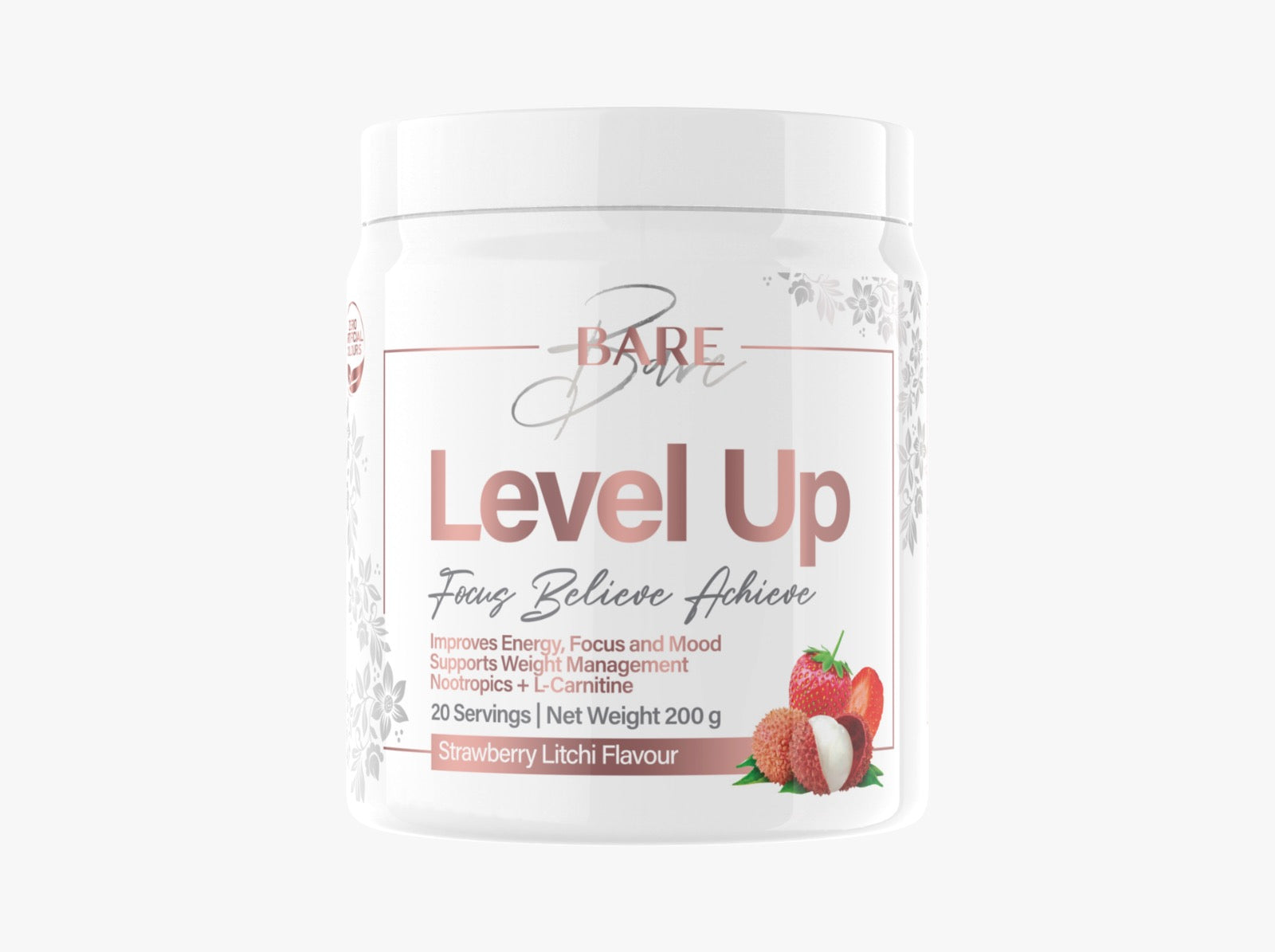 BARE - Level Up Strawberry Litchi - 200g | One Life Health