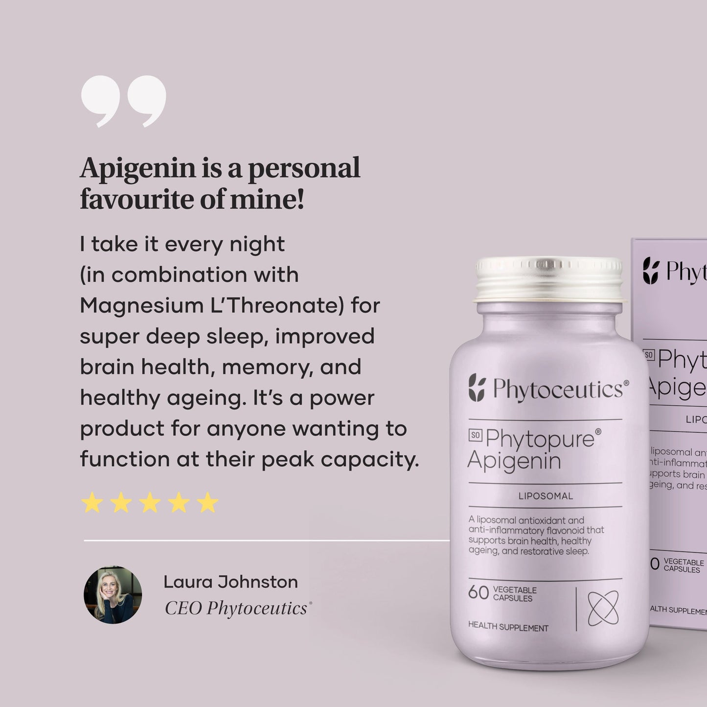 PHYTOCEUTICS - Phytopure® Apigenin - 60 Veg Capsules
